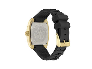 Versace Dominus Lady Quartz Uhr, PVD Gold, Schwarz, 44,8mm x 36mm, VE8K00624