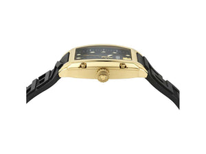 Versace Dominus Lady Quartz Uhr, PVD Gold, Schwarz, 44,8mm x 36mm, VE8K00624