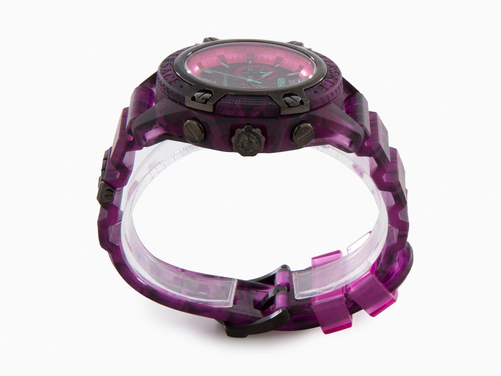 Versace Icon Active Quartz Uhr, Polycarbonat, Schwarz, 44 mm, VE8P00124