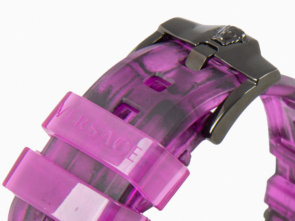 Versace Icon Active Quartz Uhr, Polycarbonat, Schwarz, 44 mm, VE8P00124