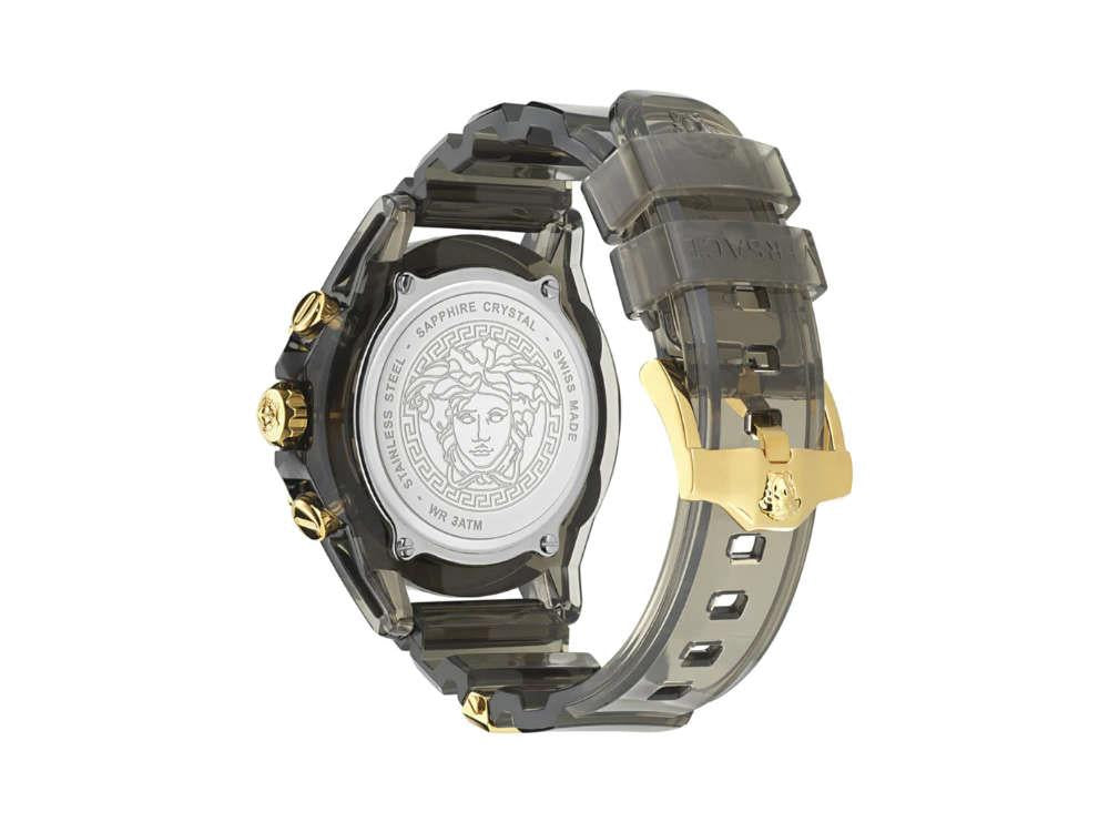 Versace Icon Active Quartz Uhr, Polycarbonat, Schwarz, 44 mm, VE8P00224