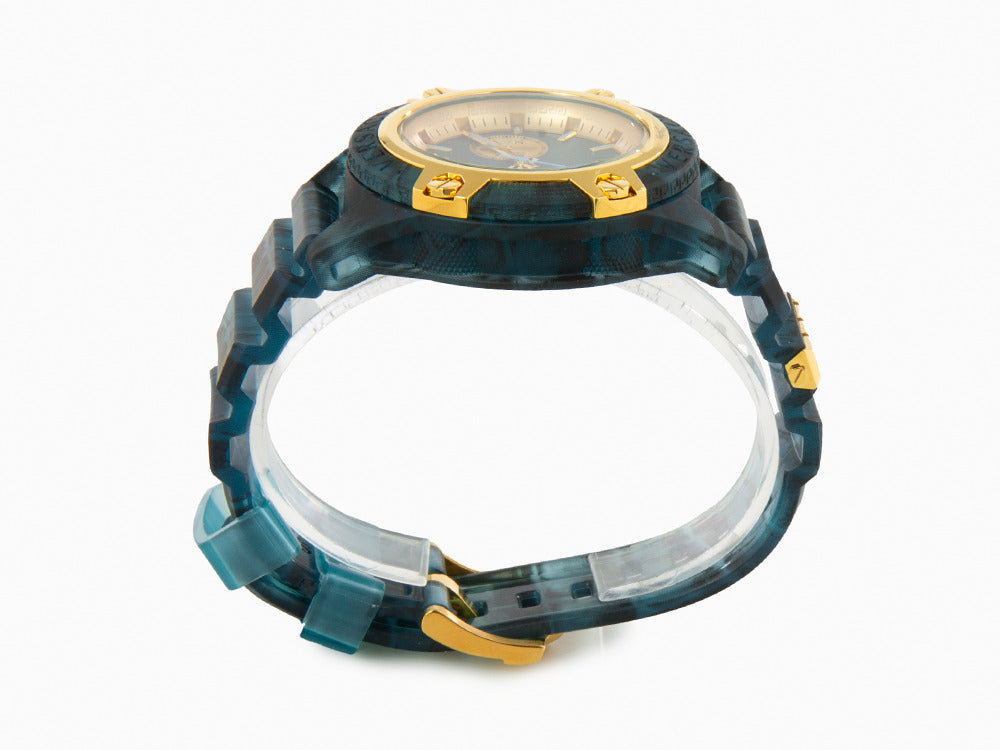 Versace Icon Active Quartz Uhr, Polycarbonat, Blau, 44 mm, VE8P00324