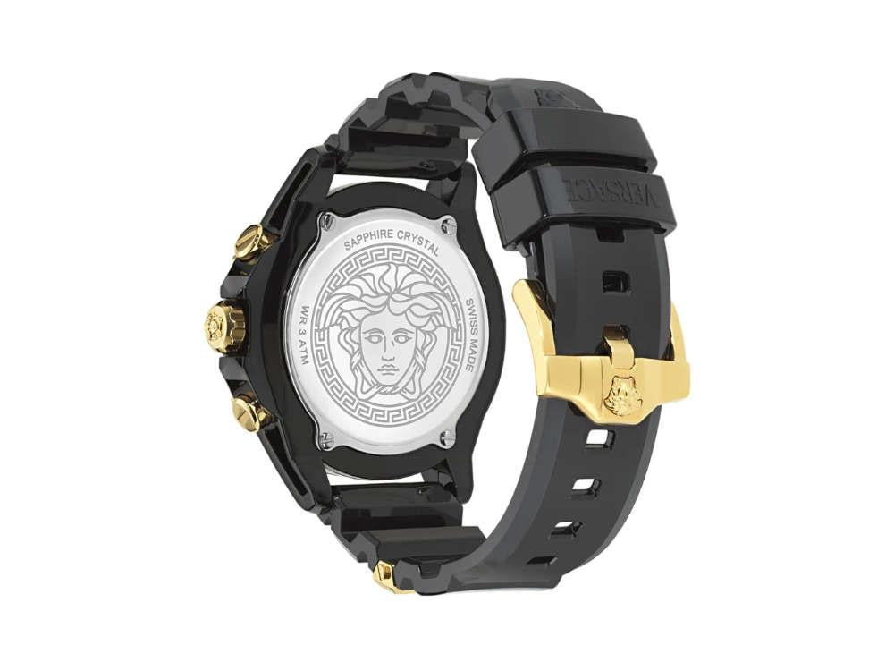 Versace Icon Active Quartz Uhr, Polycarbonat, 44 mm, Shapir-Glas, VE8P00724