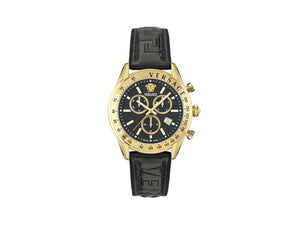 Versace Chrono Master Quartz Uhr, PVD Gold, Schwarz, 44 mm, VE8R00224