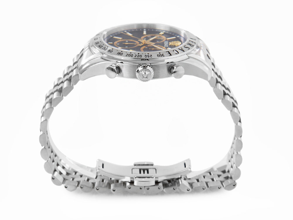 Versace Chrono Master Quartz Uhr, Blau, 44 mm, Shapir-Glas, VE8R00324