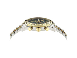 Versace Chrono Master Quartz Uhr, PVD Gold, Grün, 44 mm, Shapir-Glas, VE8R00524