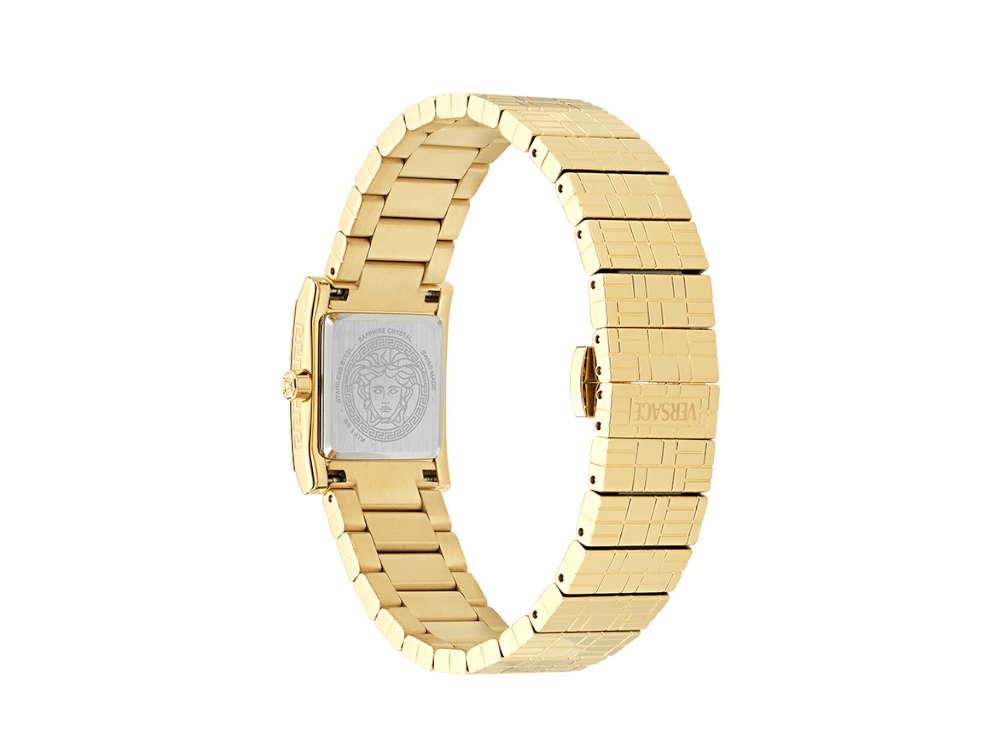 Versace Mosaic Quartz Uhr, PVD Gold, Schwarz, 22 mm, Shapir-Glas, VE9B00324