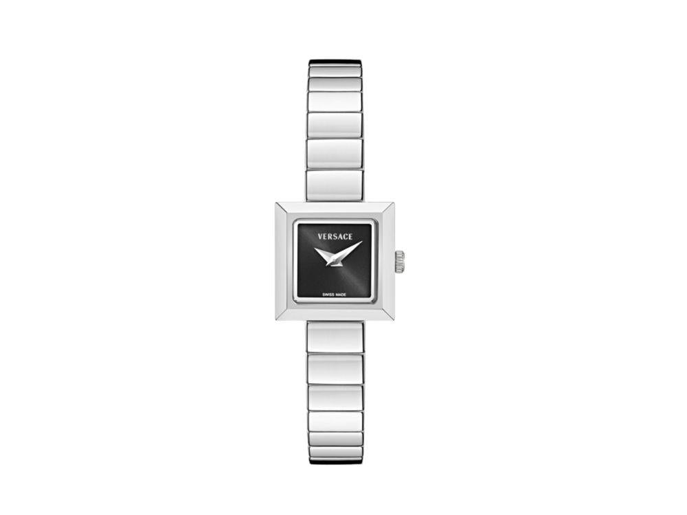 Versace V_Square Quartz Uhr, Schwarz, Shapir-Glas, VEY900226