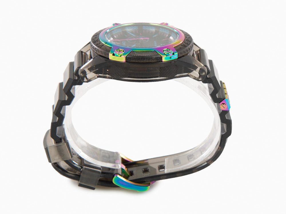 Versace Icon Active Quartz Uhr, Polycarbonat, Schwarz, 44 mm, VEZ701022