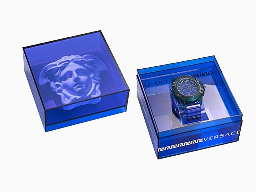 Versace Icon Active Quartz Uhr, Polycarbonat, Schwarz, 44 mm, VEZ701022