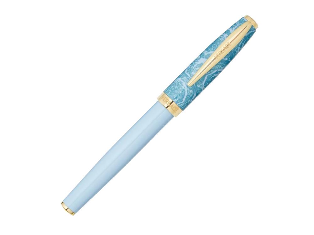Versace Barocco Roller, Edelharz, Blau, Vergoldet, VRAD00524