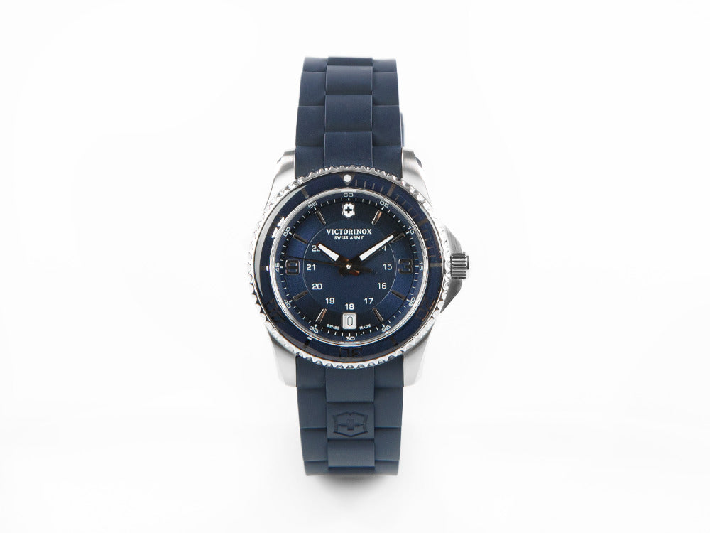Victorinox Maverick Ladies Quartz Uhr , Blau, 34 mm, Kautschukband, V241610