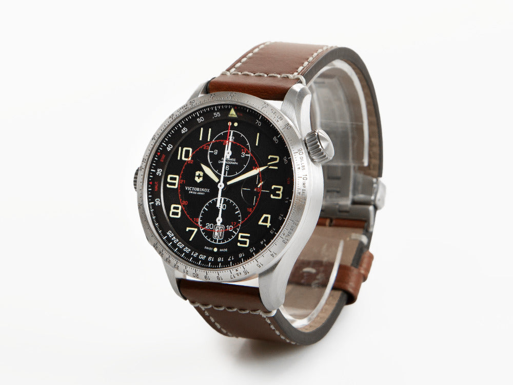 Victorinox Airboss Automatik Uhr, Valjoux 7750 , Grau, 45 mm, 10 atm, V241710