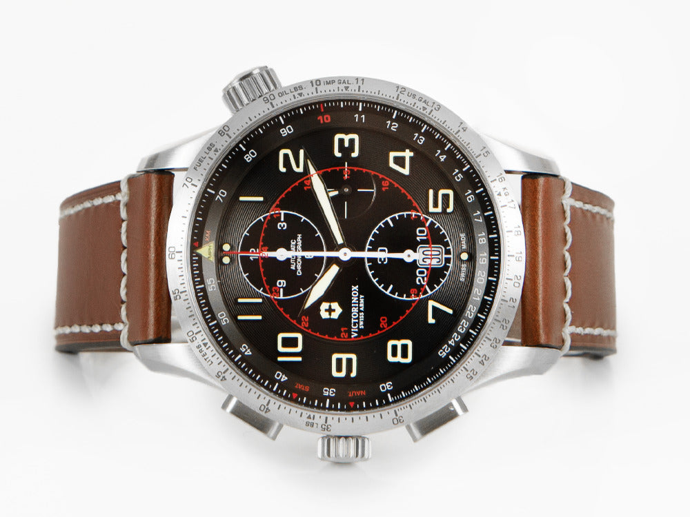 Victorinox Airboss Automatik Uhr, Valjoux 7750 , Grau, 45 mm, 10 atm, V241710