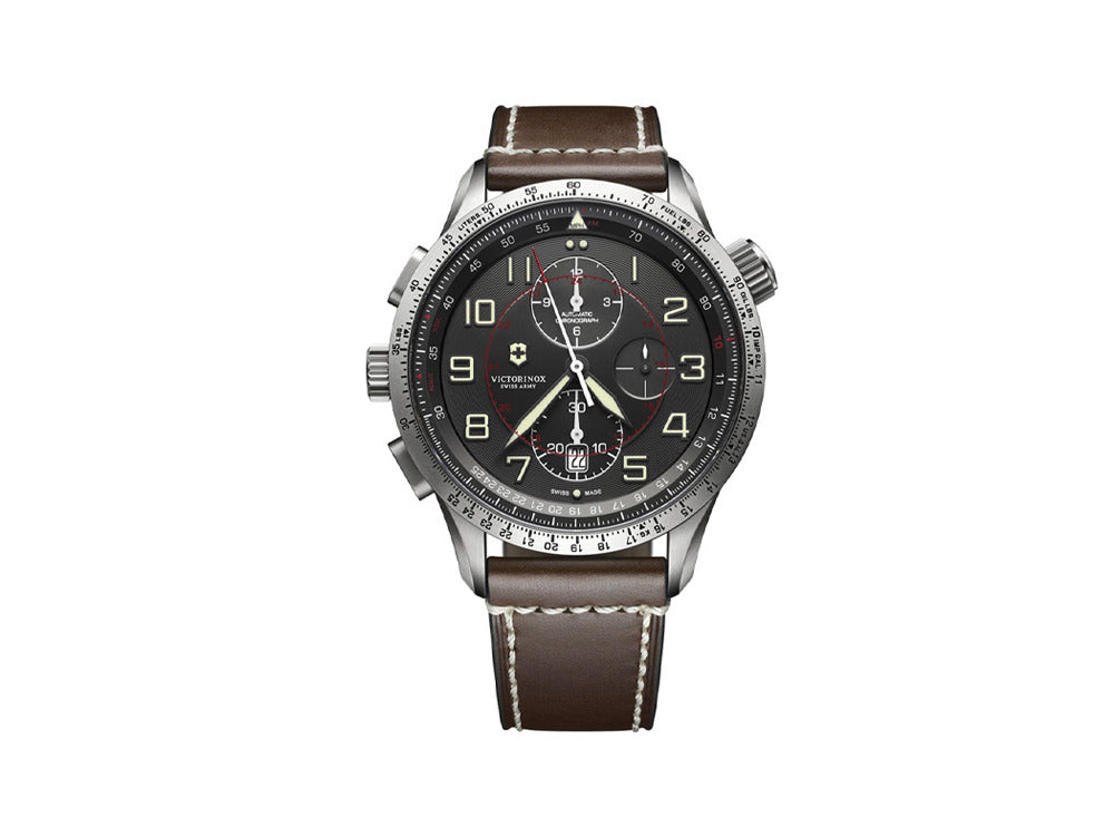 Victorinox Airboss Automatik Uhr, Valjoux 7750 , Grau, 45 mm, 10 atm, V241710
