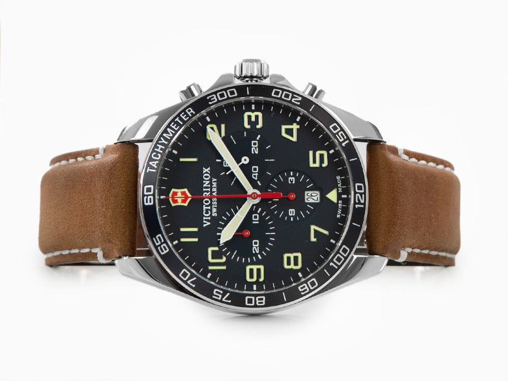 Victorinox Fieldforce Quartz Uhr, Blau, 42 mm, Chronograph, V241854