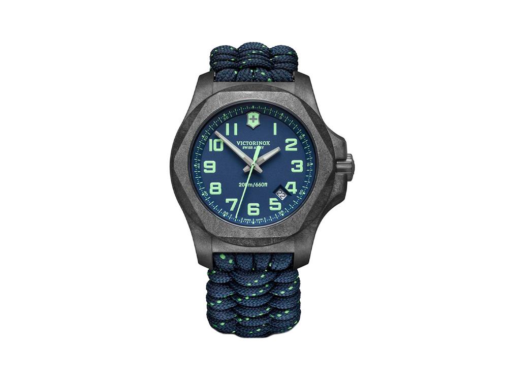 Victorinox I.N.O.X. Carbon Quartz Uhr, Blau, 43 mm, Paracord, V241860
