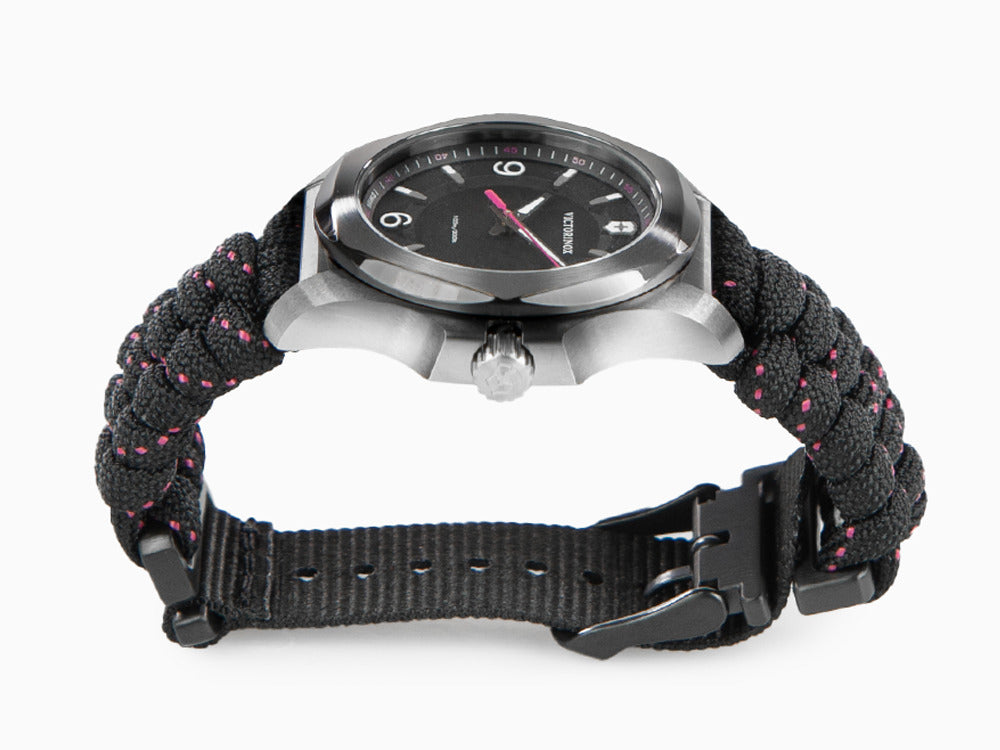 Victorinox I.N.O.X. Ladies Quartz Uhr, Schwarz, 37mm, Paracord, V241918