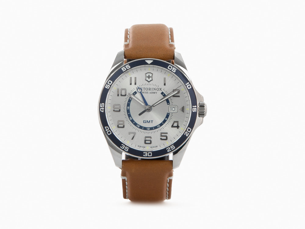 Victorinox Fieldforce Classic GMT Quartz Uhr Grau 42 mm V241931 Iguana Sell DE
