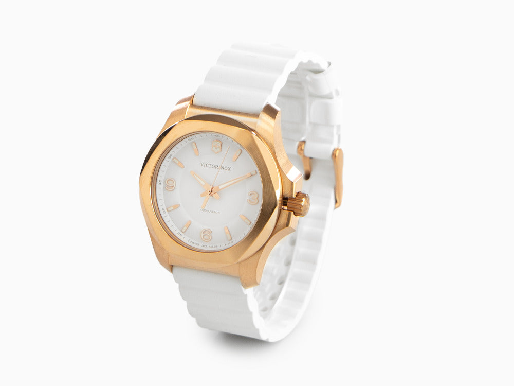 Victorinox I.N.O.X. Ladies Quartz Uhr, Weiss, 37mm, Kautschukband, V241954
