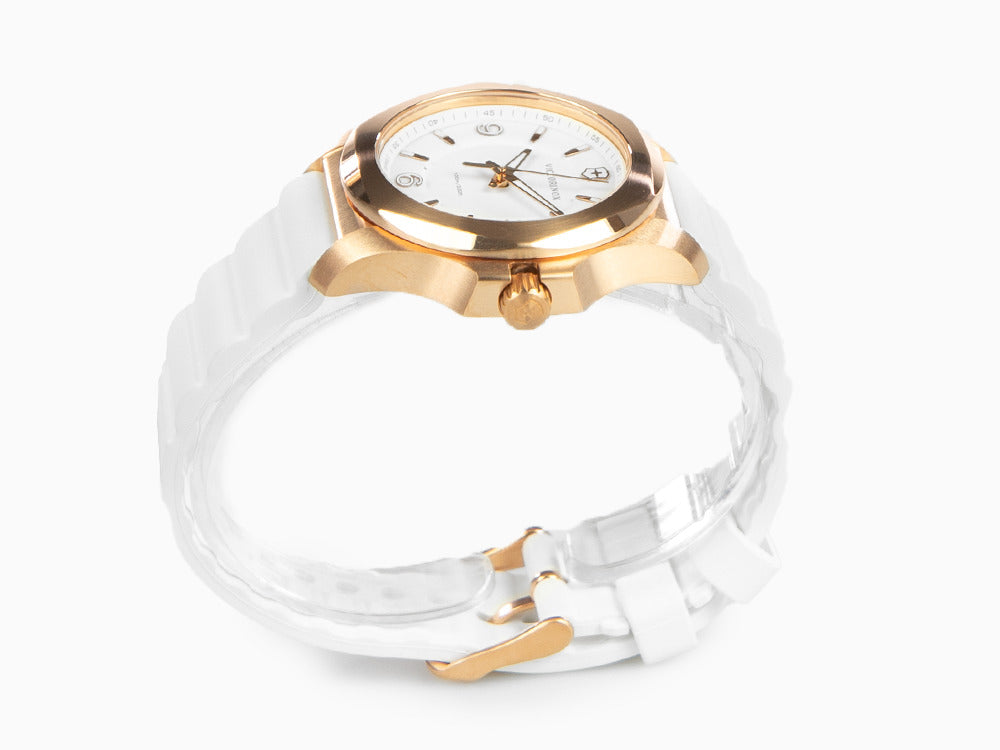 Victorinox I.N.O.X. Ladies Quartz Uhr, Weiss, 37mm, Kautschukband, V241954