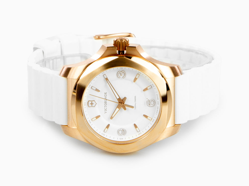 Victorinox I.N.O.X. Ladies Quartz Uhr, Weiss, 37mm, Kautschukband, V241954