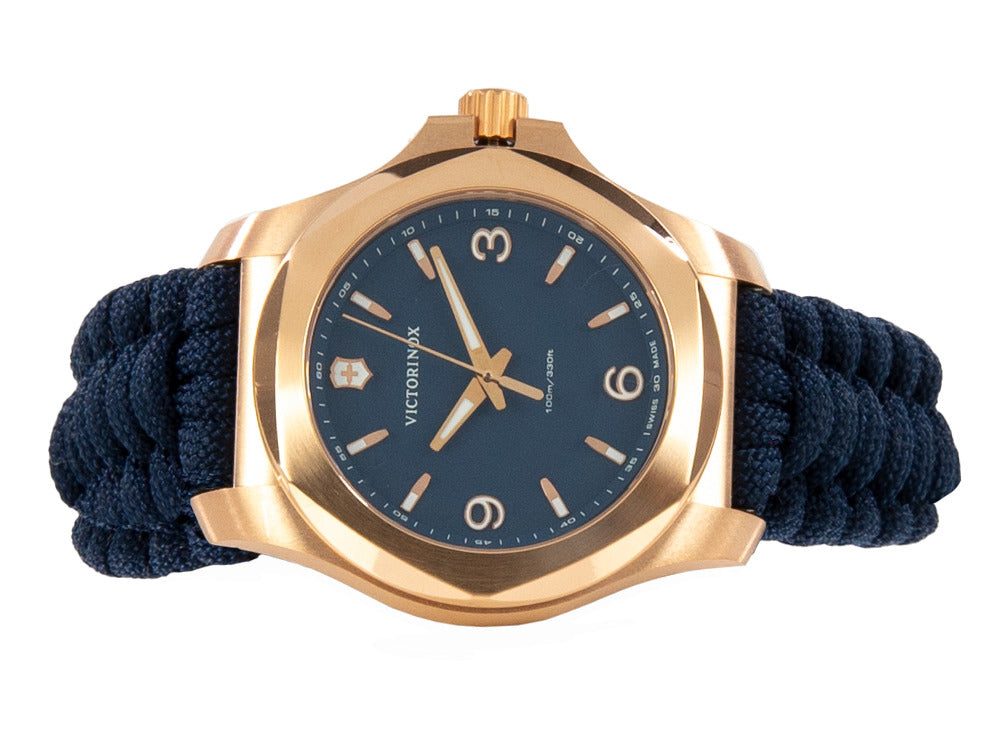 Victorinox I.N.O.X. Ladies Quartz Uhr Blau 37mm Paracord V241955 Iguana Sell DE
