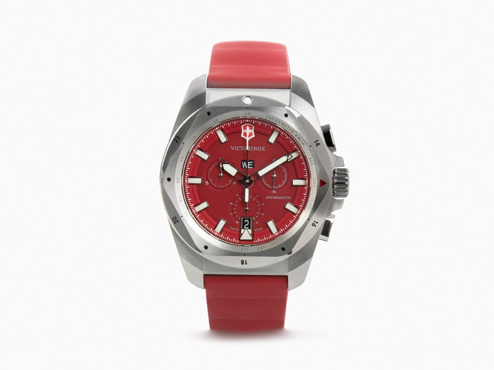 Victorinox I.N.O.X. Chrono Quartz Uhr, Rot, 43 mm, V241986