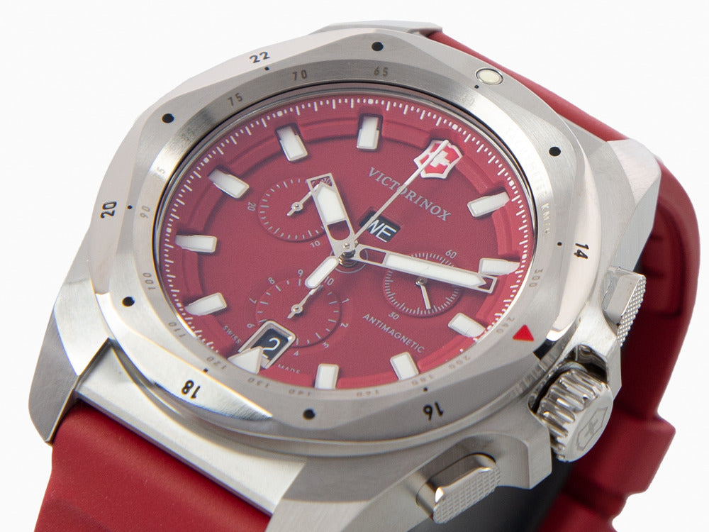 Victorinox I.N.O.X. Chrono Quartz Uhr, Rot, 43 mm, V241986