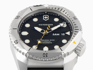 Victorinox Dive Pro Automatik Uhr, Schwarz, 43 mm, 30 atm, Tag, V241994