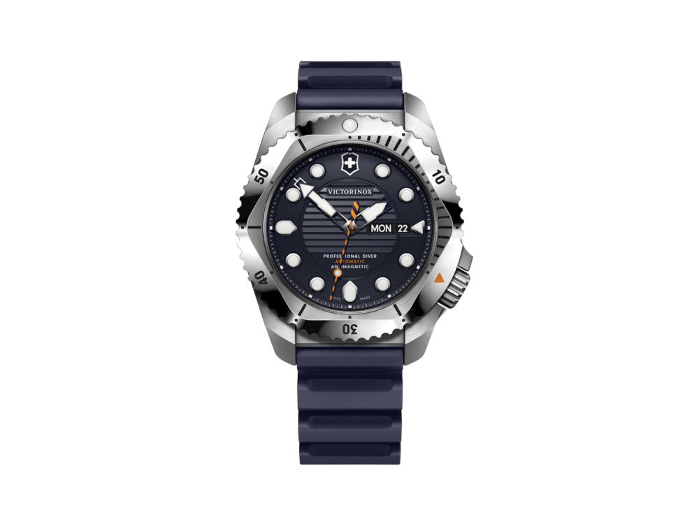 Victorinox Dive Pro Automatik Uhr, Blau, 43 mm, 30 atm, Tag, V241995