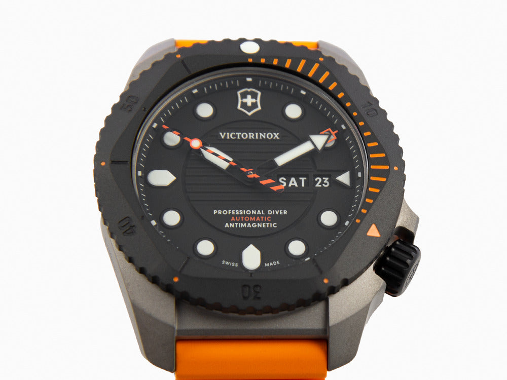 Victorinox Dive Pro Automatik Uhr, Titan, Schwarz, 43 mm, 30 atm, V241996