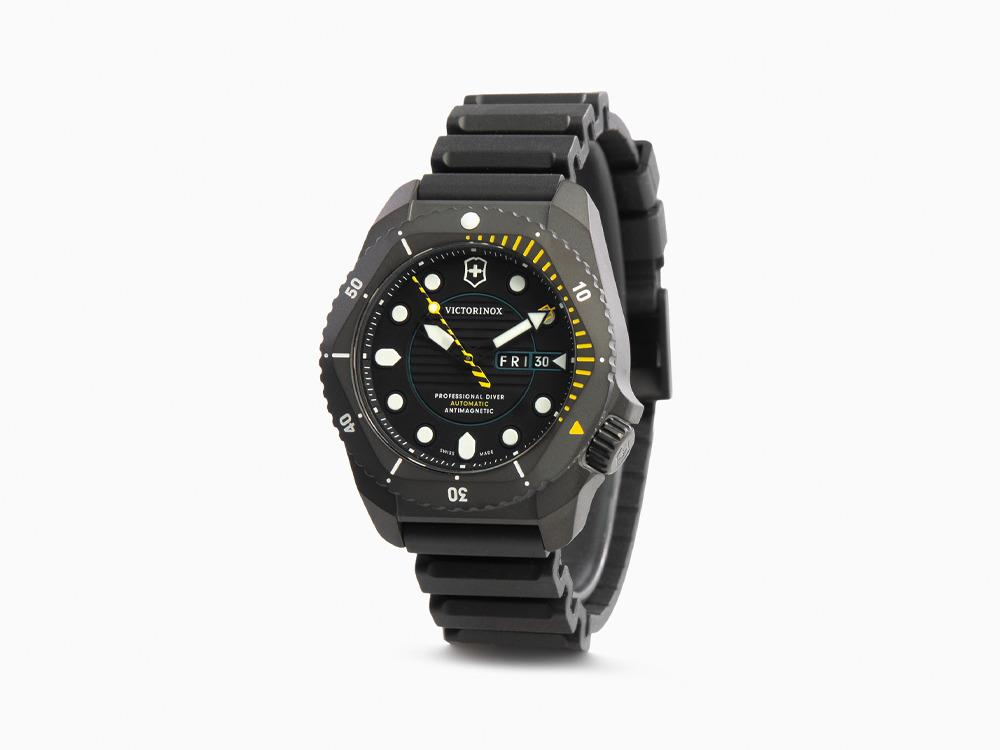 Victorinox Dive Pro Automatik Uhr, Titan, PVD, Schwarz, 43 mm, 30 atm, V241997