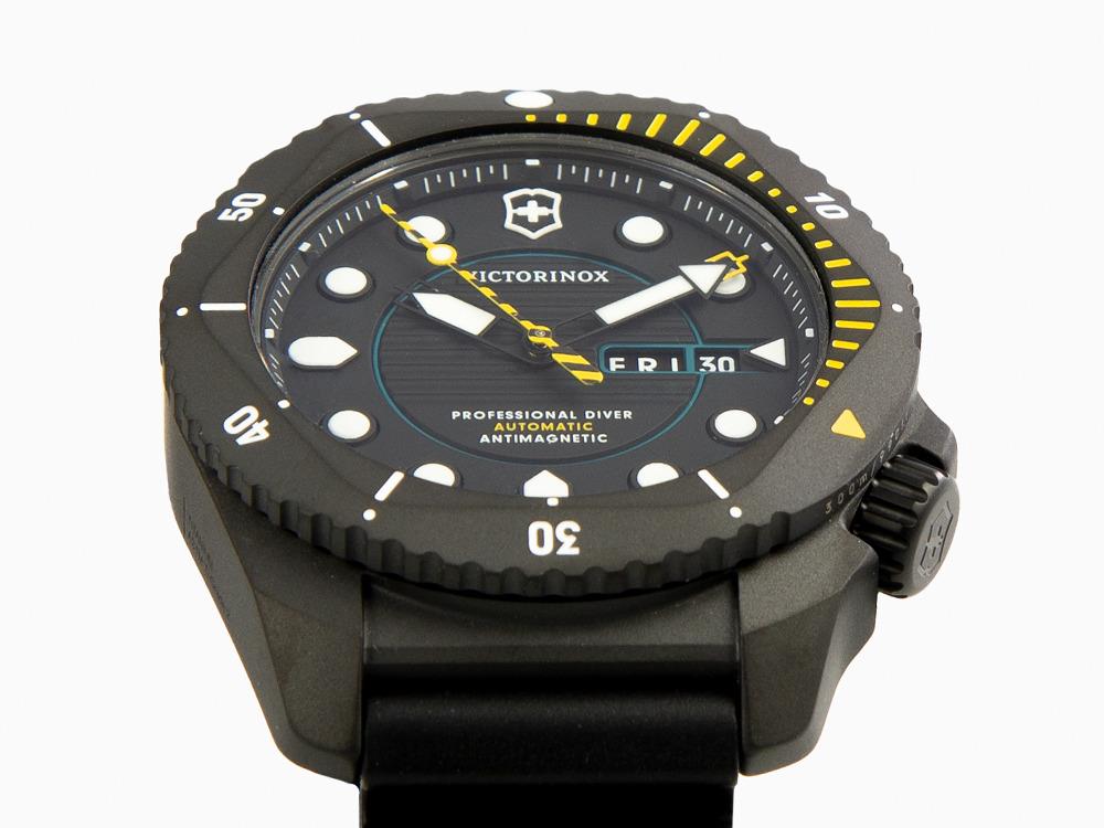 Victorinox Dive Pro Automatik Uhr, Titan, PVD, Schwarz, 43 mm, 30 atm, V241997