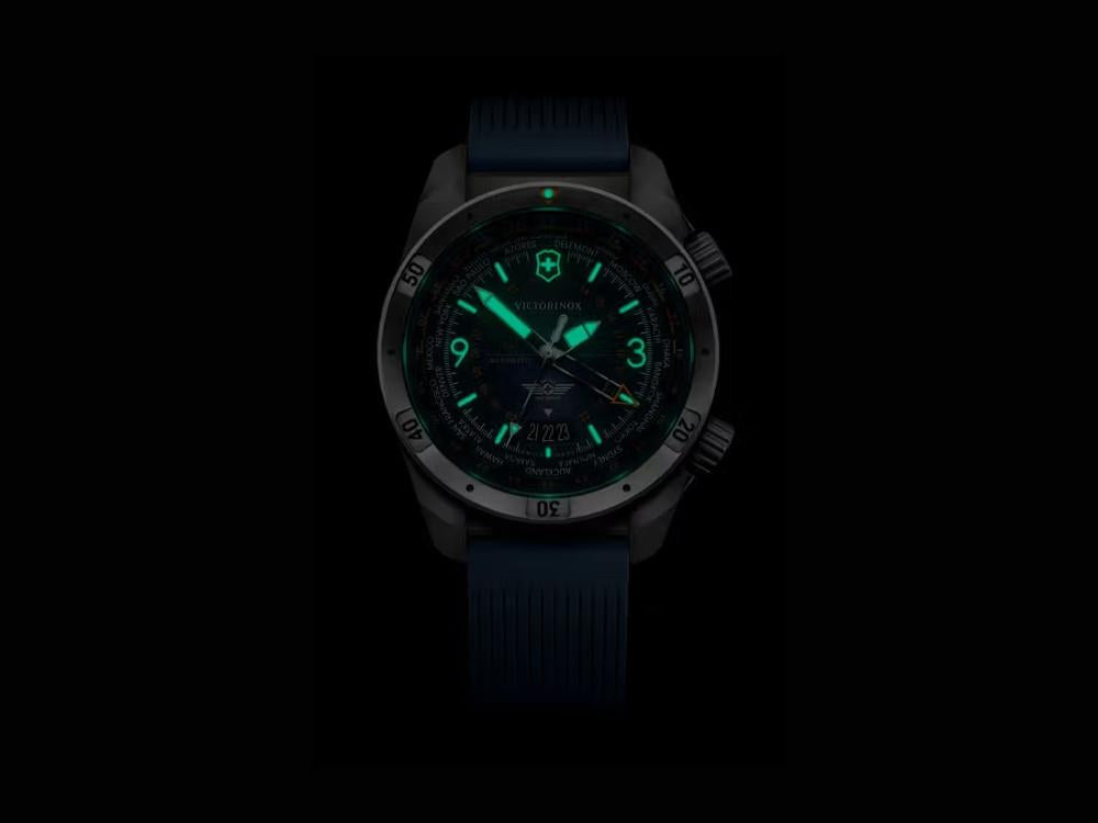 Victorinox Air Pro Automatik Uhr, Edelstahl 316L , Blau, 43 mm, 20 atm, V242003