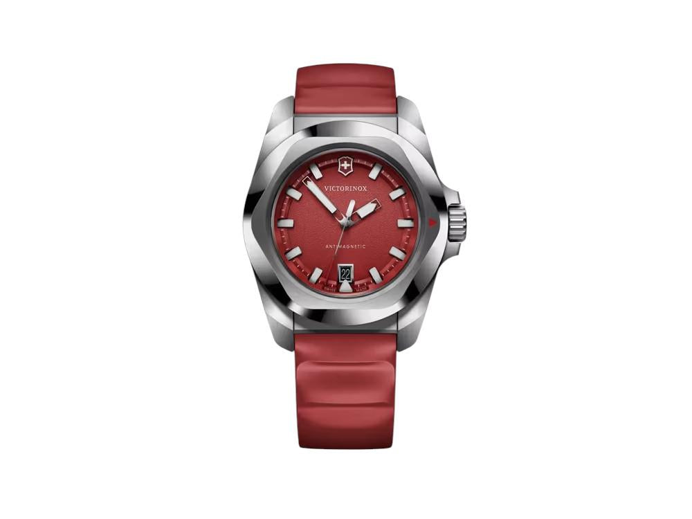 Victorinox I.N.O.X. Quartz Uhr, Edelstahl 316L , Rot, 41 mm, V242029