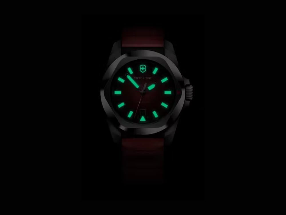 Victorinox I.N.O.X. Quartz Uhr, Edelstahl 316L , Rot, 41 mm, V242029