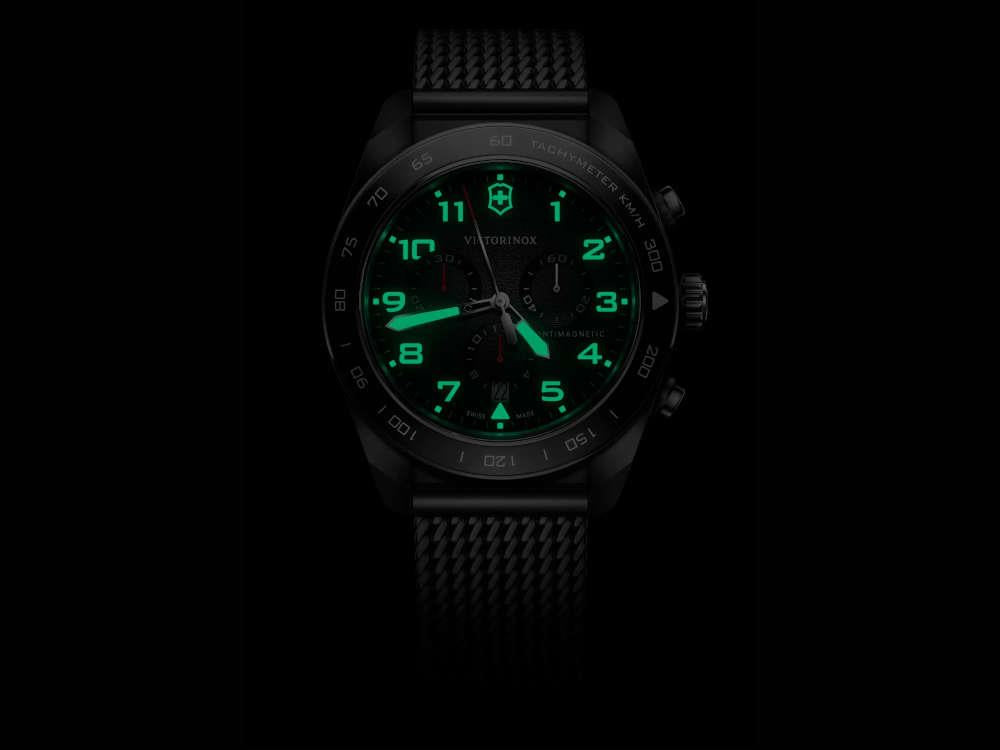 Victorinox Swiss Army Quartz Uhr, Schwarz, 42 mm, Chronograph, V242048