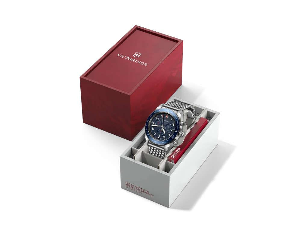 Victorinox Swiss Army Quartz Uhr, Blau, 42 mm, Chronograph, V242049