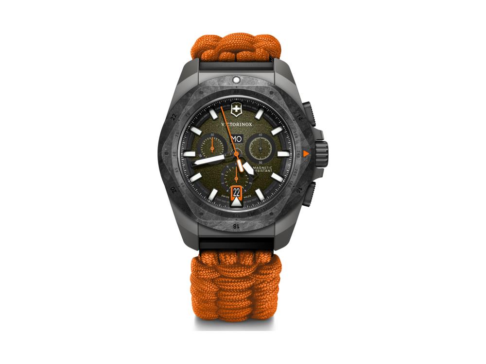 Victorinox I.N.O.X. Chrono Quartz Uhr, Titan, Grün, 43 mm, V242083.1