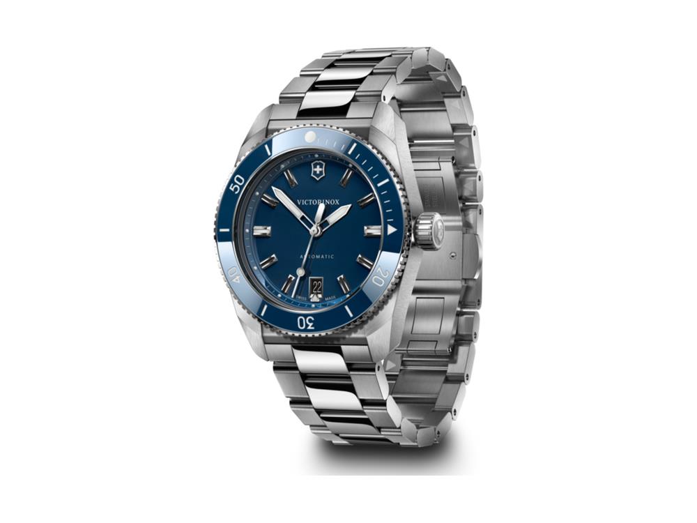 Victorinox Maverick Automatik Uhr, Edelstahl, Blau, 39 mm, 20 atm, Tag, V242106
