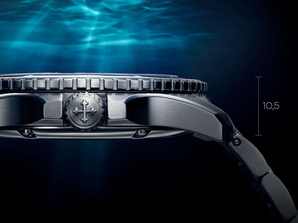 Venezianico Nereide Tungsteno Automatik Uhr, 39 mm, Blau, 3121541C