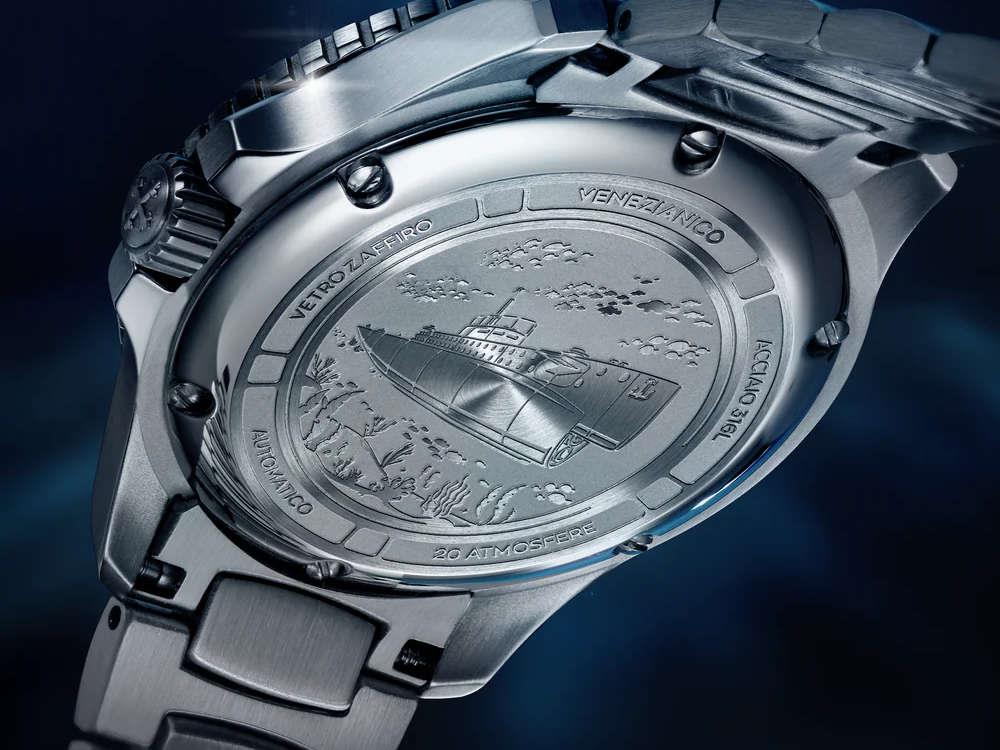 Venezianico Nereide Tungsteno Automatik Uhr, 39 mm, Blau, 3121541C
