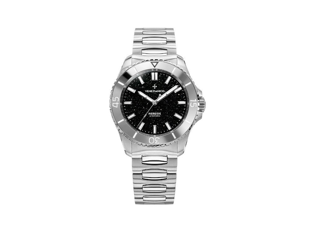 Venezianico Nereide Avventurina Nera Automatik Uhr, 39 mm, Schwarz, 3121550C