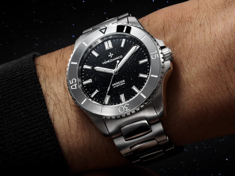 Venezianico Nereide Avventurina Nera Automatik Uhr, 39 mm, Schwarz, 3121550C