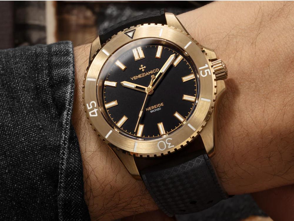 Venezianico Nereide Bronzo Automatik Uhr 39 mm, Schwarz, 3121555