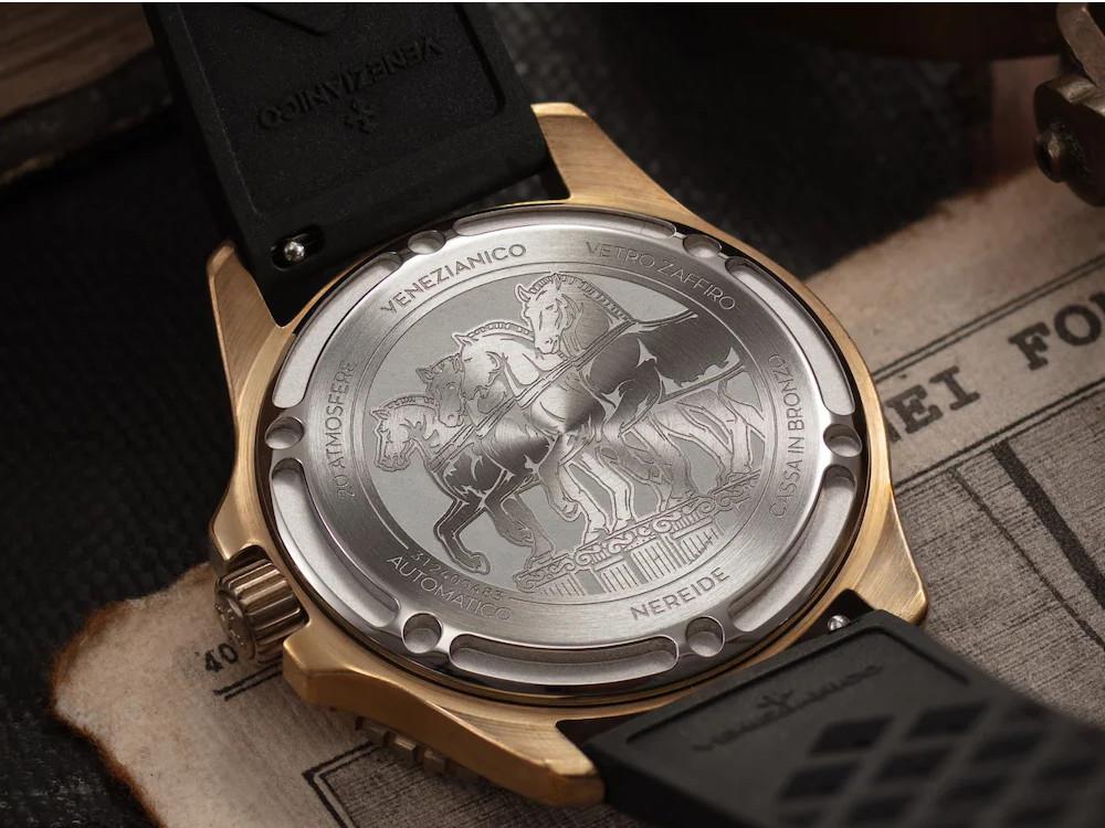 Venezianico Nereide Bronzo Automatik Uhr 39 mm, Schwarz, 3121555