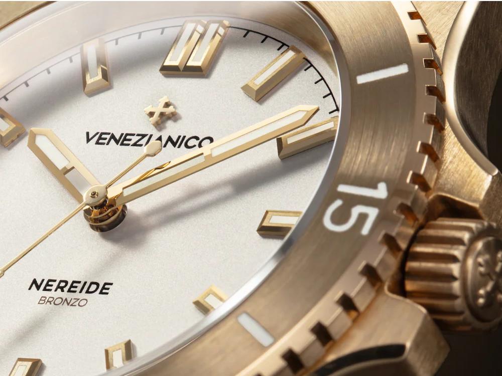 Venezianico Nereide Bronzo Automatik Uhr 39 mm, Weiss, 3121556