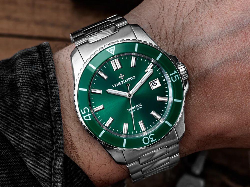 Venezianico Nereide Automatik Uhr, 42 mm, Grün, 3321511C