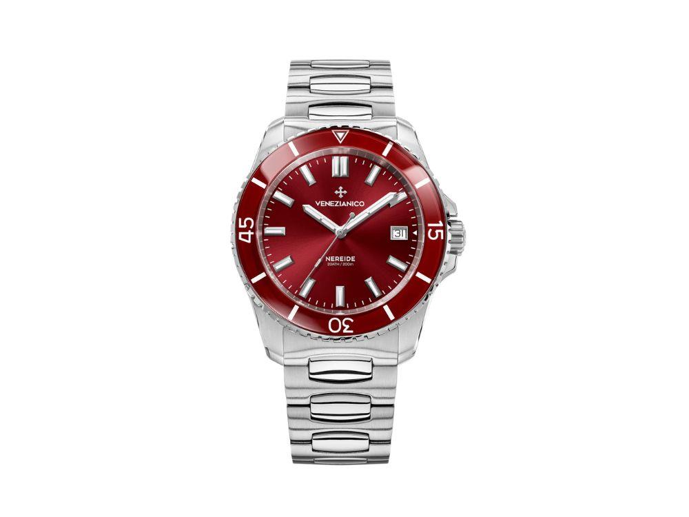 Venezianico Nereide Automatik Uhr, 42 mm, Bordeaux, 3321513C